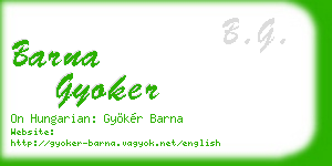 barna gyoker business card